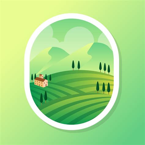 Vineyard Scenery Vector 247392 Vector Art at Vecteezy