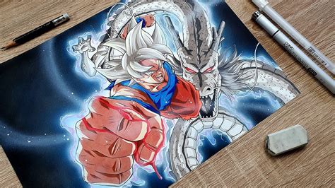 Drawing gou mastered ultra instinct from dragon ball super square size: Anime Art - Drawing Goku Ultra Instinct - Dragon Fist ...