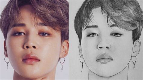 How To Draw Jimin Bts Step By Step Drawing Tutorial Youcandraw