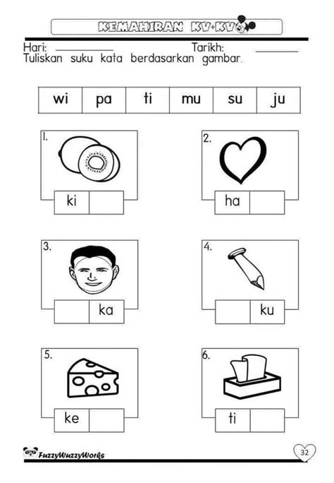 Malay Worksheet For Kindergarten