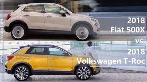 2018 Fiat 500x Vs 2018 Volkswagen T Roc Technical Comparison Youtube