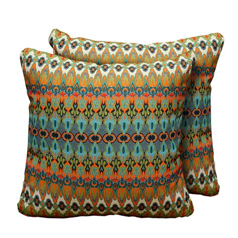 Place throw pillows on a bare sofa to spruce up the furniture's design. Moroccan Outdoor Throw Pillows Square Set of 2