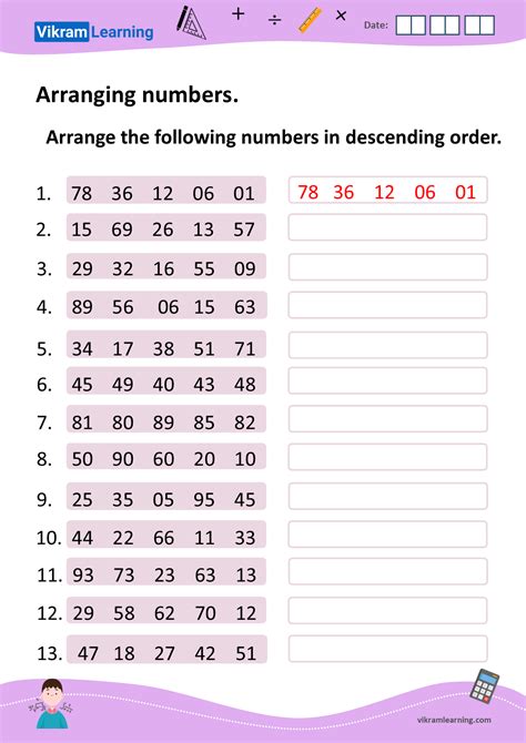 Download Arranging Numbers In Ascending Order And Descending Order