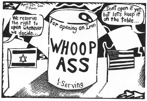 Can Of Whoop Ass For Iran Drawing By Yonatan Frimer Maze Artist Fine