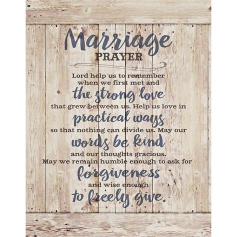 Dexsa Marriage Prayer Timberland Wood Wall Plaque Size 1175 X 15