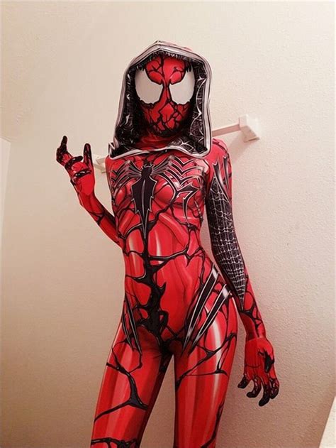 Lady Venom Spider Man Gwen Stacy Halloween Cosplay Costume Zentai Girl