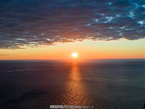 Photo Of Midnight Sun On The Barents Sea North Cape Norway