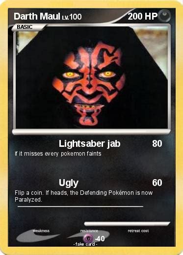 Pokémon Darth Maul 76 76 - Lightsaber jab - My Pokemon Card