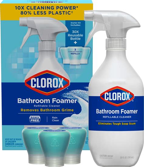 Clorox Bleach Foamer Bathroom Cleaner 30 Fl Oz Pack Of 2