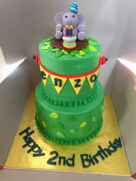 Create beautiful happy birthday cake with name edit. Joyce Gourmet: Baby Elephant 2nd Birthday Cake