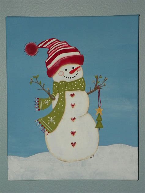 Canvas Art Snowman 8x10 By Scvsplace On Etsy 2800 Artwork From My