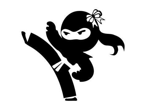 Ninja Girl Svg 2 Ninja Svg Girls Room Silhouette Girl Ninja Etsy