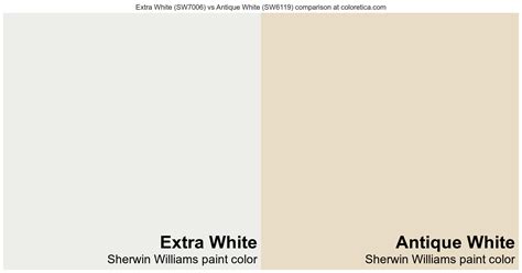 Sherwin Williams Extra White Vs Antique White Color Side By Side