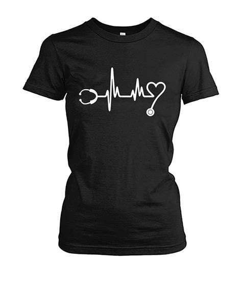 Heartbeat Nurse Funny T Shirt For Women Funny Nurse Shirts Nursing
