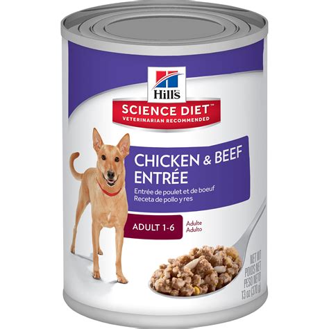 Hills Science Diet Adult Chicken Beef Entrée Canned Dog Food 13 Oz