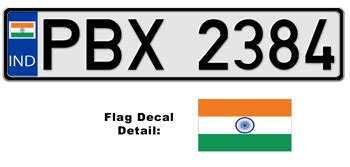 india eurostyle license plate embossed   custom number euroind  custom