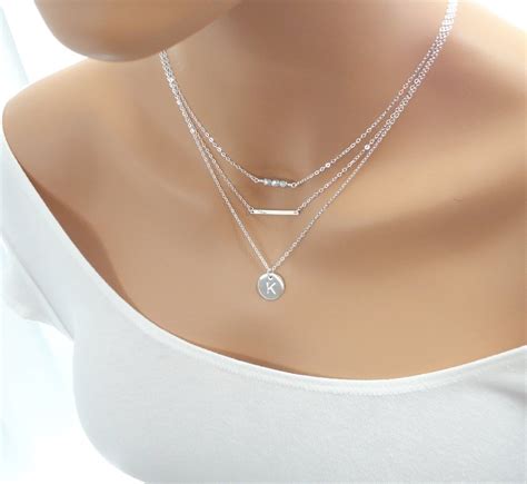Amazon Com Personalized Layered Necklace Layering Necklaces In
