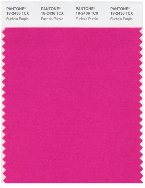 Pantone Smart 18 2436 Tcx Color Swatch Card Fuchsia Purple Magazine