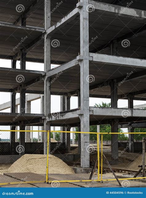 Concrete Framework Of The Future Building In The Construction Si Stock