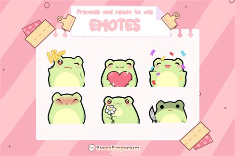 Cute Frog Emotes Emojis For Twitch Streamers Youtubers Etsy