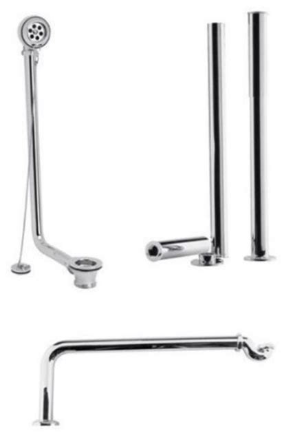 Buy Roll Top Freestanding Bath Waste Pack Chrome