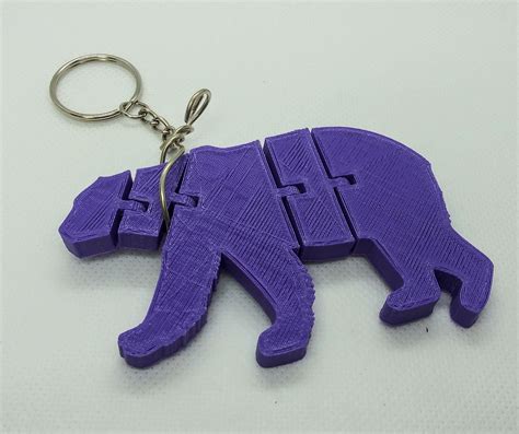 Bear Keychain 3d Printed Keychain T Keyring Key Chain Etsy