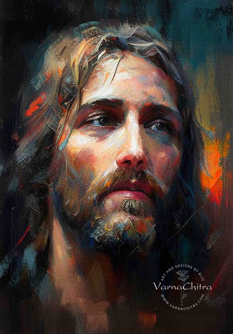Digital Painting Of Jesus Christ By Biju P Mathew Indian Artist From