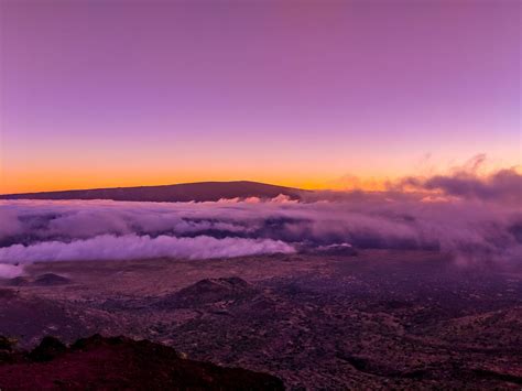 Sunset Of Mauna Loa Taken From Mauna Kea Hawaii County Hawaii Oc