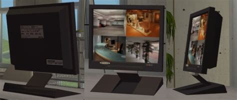 Mod The Sims 2 New Meshes Decorative Security Camera And Animated Monitor