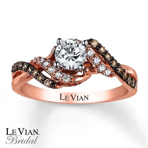A sleek set of chocolate diamond bridal rings makes for a bold, exotic statement of devotion. Kay - Le Vian Engagement Ring 3/4 ct tw Diamonds 14K ...