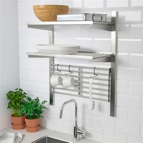 Kitchen Stainless Steel Rack And Wall Storage Ikea