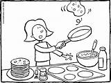 Baking Drawing Pancakes Cooking Colouring Kiddicolour Emma Getdrawings Thema Drink sketch template