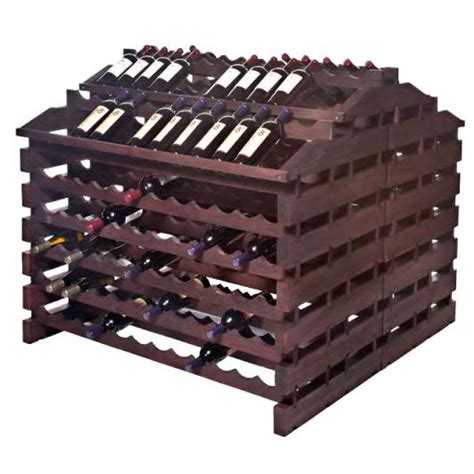 They are a perfect choice for use in black tempered glass top. 312 Bottle Wooden Modular Wine Storage System - Stained