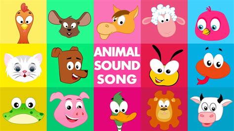 Animal Sound Song Nursery Rhyme Videos For Toddlers Cartoon Songs