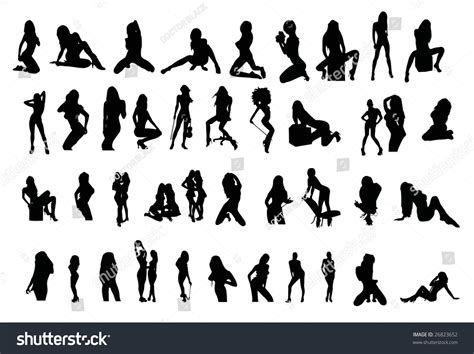 Vector Silhouettes Sexy Girls Stock Vector Royalty Free 26823652