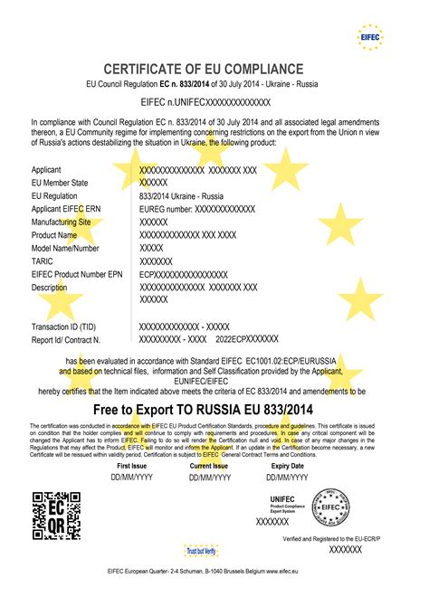 Russia Export Compliance Product Certification Eifec When You Need