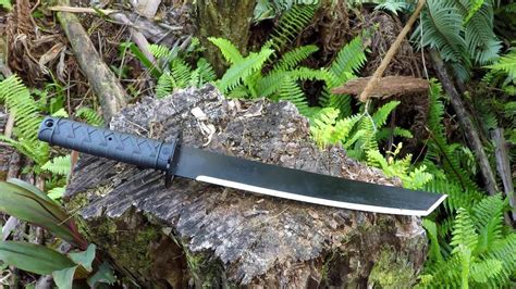 Cold Steel Tactical Tanto Machete Test Youtube
