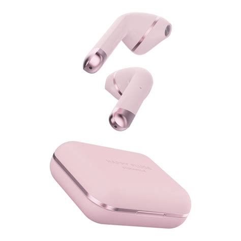 Happy Plugs Air Black True Wireless Headphones Pink