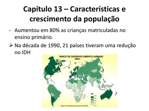 PPT Capítulo Características e crescimento da população mundial