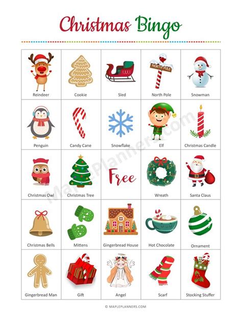 Christmas Bingo Download Free Printables