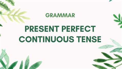 Present Perfect Continuous Tense Pengertian Rumus Fungsi Contoh