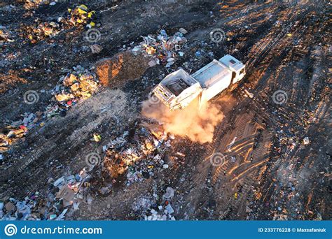 Landfill Waste Disposal Garbage Dump With Waste Plastic And