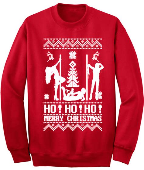 Ho Ho Ho Merry Christmas Naughty Sweater Funny Christmas Shirts