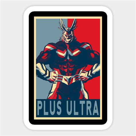All Might Plus Ultra My Hero Academia All Might Sticker Teepublic