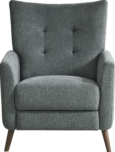 Tressa Lane Textured Stealth Gray Pushback Recliner Rooms To Go