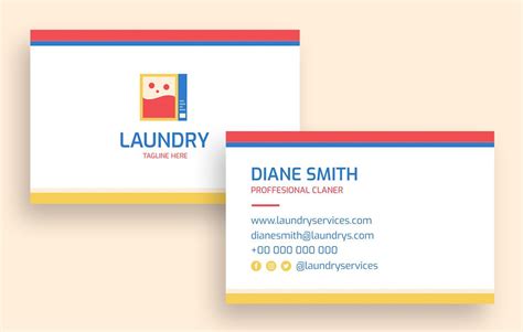 Personalize This Colorful Laundry Services Business Card Ready Made