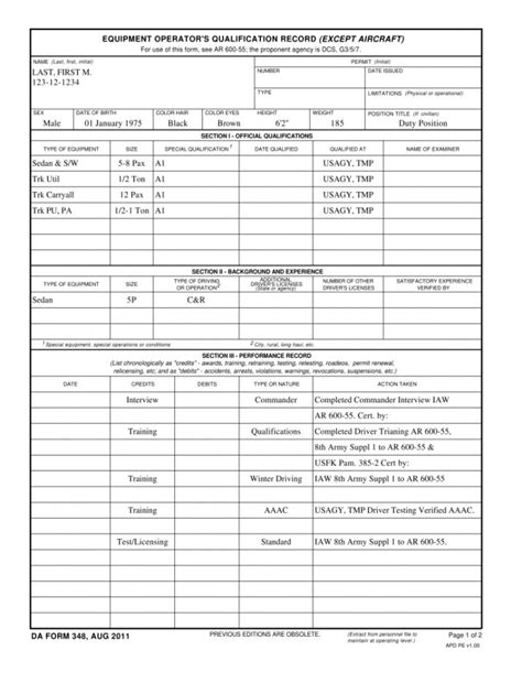 Sample Army Drivers Training Certificate Template Sample In 2021