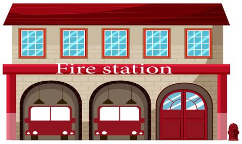 A Fire Station On White Background 431958 Vector Art At Vecteezy