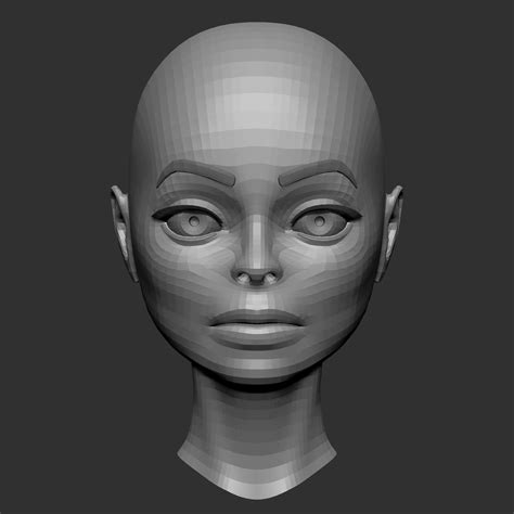3D model Stylized Female Head VR / AR / low-poly | CGTrader