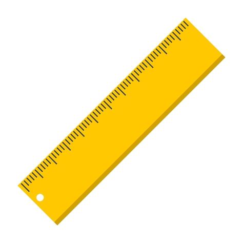 Premium Vector Yellow Ruler Icon Isolated On White Background Vector